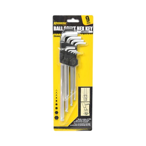 BALLPOINT HEX KEY L 1.5-10MM 9PC LPBHS1