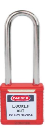 PADLOCK LONG STEEL RED (KD) SRPLSSR