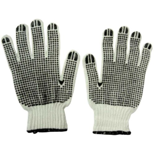 GLOVE COTTON PVC DOTS WHITE SRSG101