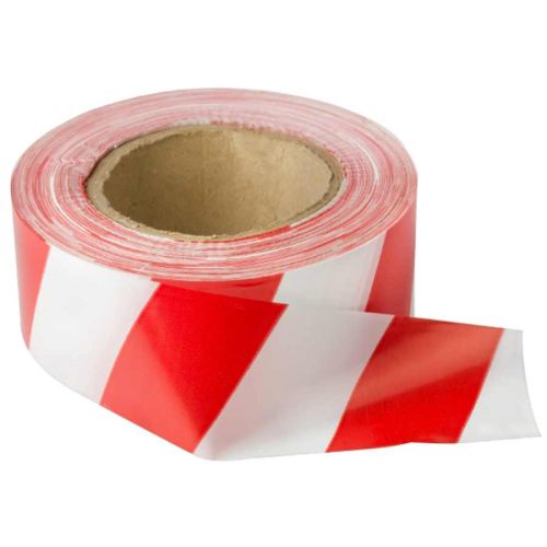 BARRICADE TAPE 75 MM X 200 M RED/WHITE