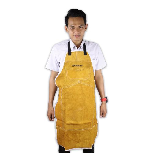 WELDING APRON LEATHER SRAPRBRW