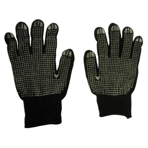 GLOVE COTTON PVC DOTS BLACK SRSG102