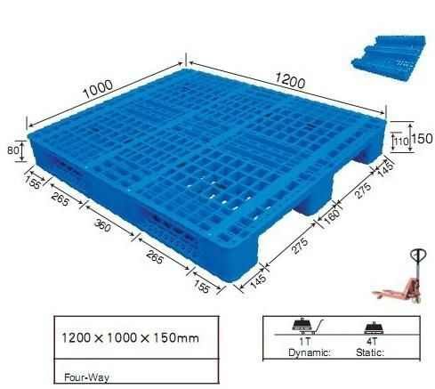 PLASTIC PALLET SG DC PFR 1200x1000x150