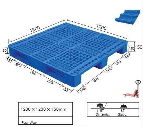 PLASTIC PALLET SG DC PFR 1200x1200x150