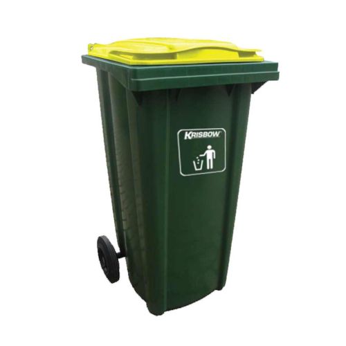 DUST BIN NEO GREEN 120L WITH YELLOW LID