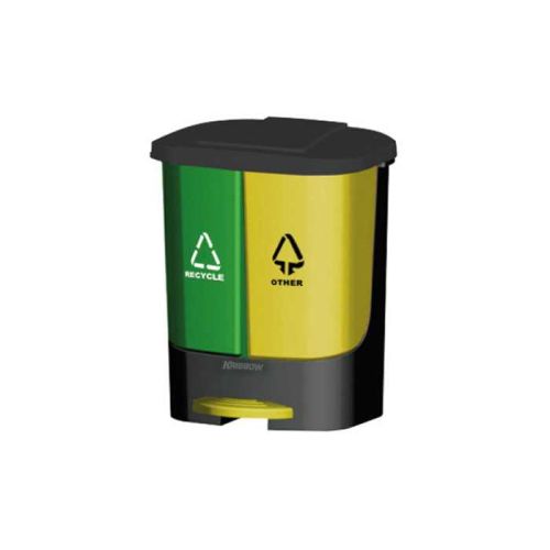 DUST BIN COMPARTMENT 20L GREEN AND YELOW